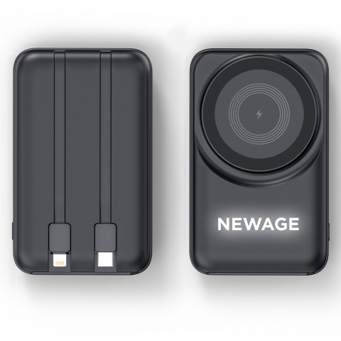 KÜÇÜKLER 10.000 MAH SİYAH MAGSAFE  ve  WIRELESS POWERBANK