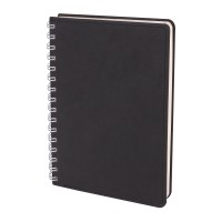 BATIKENT SİYAH SPİRALLİ TARİHSİZ DEFTER (15X21 CM)