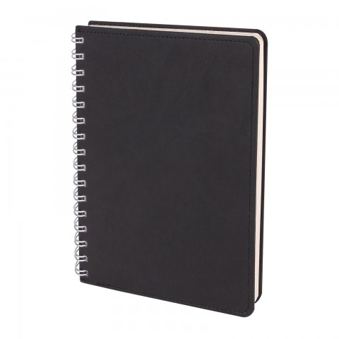 BATIKENT SİYAH SPİRALLİ TARİHSİZ DEFTER (15X21 CM)