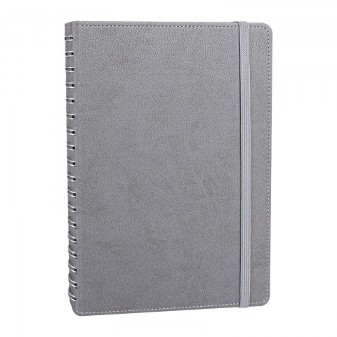 ANITTEPE GRİ TARİHLİ GİZLİ SPİRALLİ AJANDA (17X24 CM)