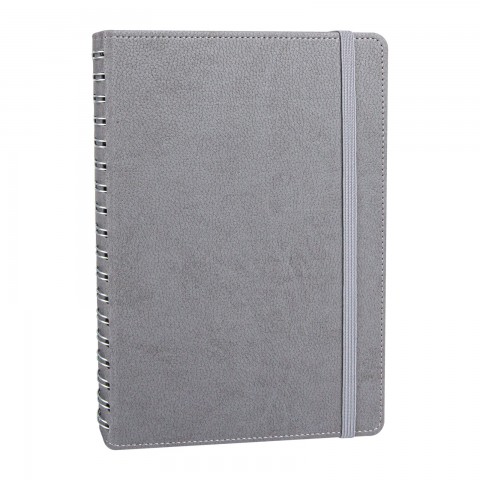 SÖĞÜTÖZÜ GRİ SPİRALLİ TARİHSİZ DEFTER (17X24 CM)