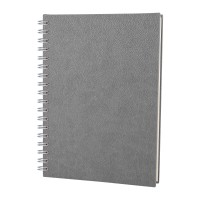 306822 ALTINDAĞ GRİ KARELİ SPİRALLİ TARİHSİZ DEFTER (17X24 CM)