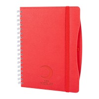 İVEDİK KIRMIZI SPİRALLİ TARİHLİ AJANDA (17X24 CM)