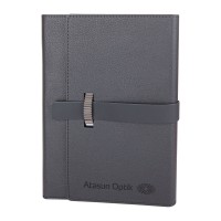 309601 DEMİRTEPE SİYAH TARİHSİZ ORGANİZER DEFTER (17x22CM)
