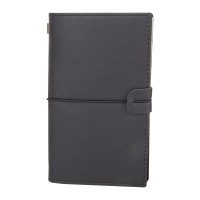 KUĞULU SİYAH TARİHSİZ DEFTER (11,5X20 CM)