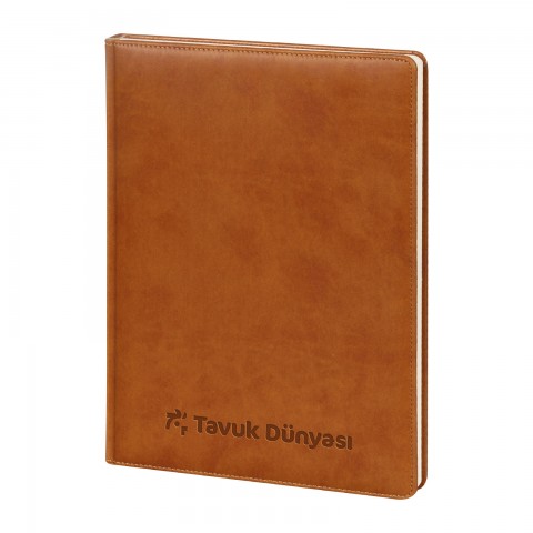 YAKACIK TABA TARİHLİ GÜNLÜK CİLTLİ AJANDA (20X28 CM)