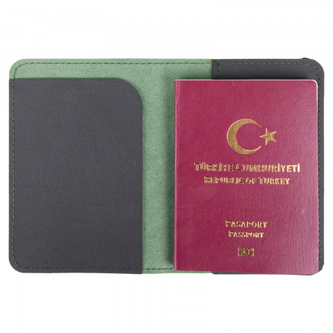 PASAPORTLUK YEŞİL DERİ