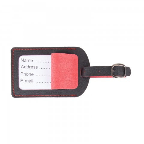 BAGAJ ETİKETİ KIRMIZI DERİ