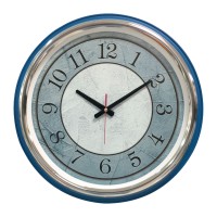 KİBELE201 MAVİ METAL KASA DUVAR SAATİ (505 MM)