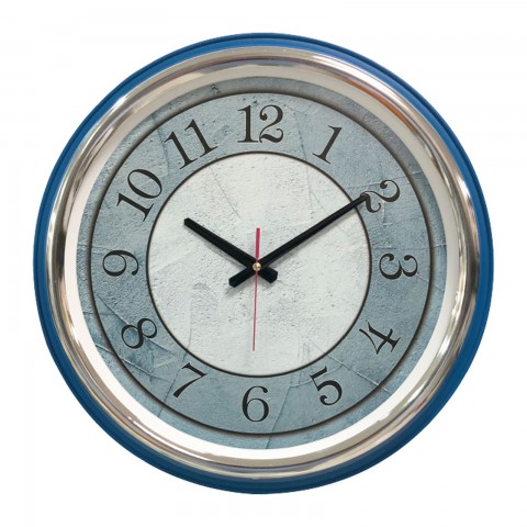 KİBELE201 MAVİ METAL KASA DUVAR SAATİ (505 MM)