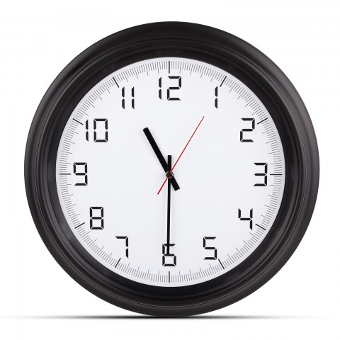 ATLAS SİYAH PLASTİK KASA DUVAR SAATİ (380MM)