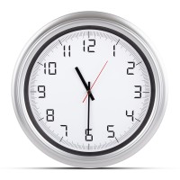 ATLAS GÜMÜŞ PLASTİK KASA DUVAR SAATİ (380MM)