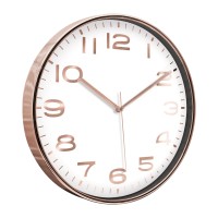 HADES406 BEYAZ-BAKIR METALİZE ÇERÇEVE DUVAR SAATİ(380 MM)