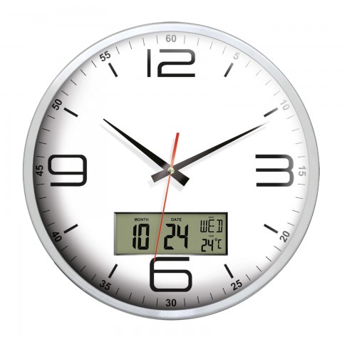 EUROPA917 ALÜMİNYUM METAL DUVAR SAATİ (350 MM)