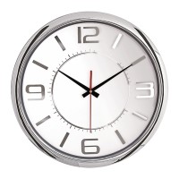 5013144 HELLEN404 BEYAZ-GÜMÜŞ METALİZE ÇERÇEVE DUVAR SAATİ (420MM)