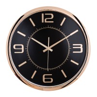 5013146 HELLEN404 SİYAH-BAKIR METALİZE ÇERÇEVE DUVAR SAATİ (420MM)