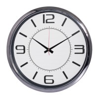 5013147 HELLEN404 BEYAZ-FÜME METALİZE ÇERÇEVE DUVAR SAATİ (420MM)