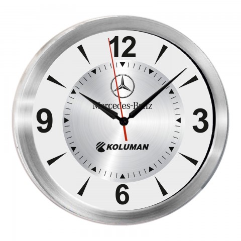 TRİTON091 GÜMÜŞ METAL KASA DUVAR SAATİ (350 MM)