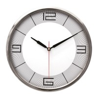 5019251 THOR707 GÜMÜŞ-GRİ METAL ÇERÇEVE DUVAR SAATİ (320MM)