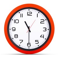 HERA TURUNCU PLASTİK KASA DUVAR SAATİ (350MM)