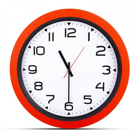 HERA TURUNCU PLASTİK KASA DUVAR SAATİ (350MM)