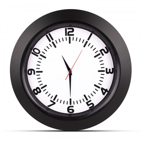 UMAY SİYAH PLASTİK KASA DUVAR SAATİ (350 MM)