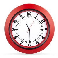 UMAY KIRMIZI PLASTİK KASA DUVAR SAATİ (350 MM)