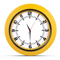 UMAY SARI PLASTİK KASA DUVAR SAATİ (350 MM)