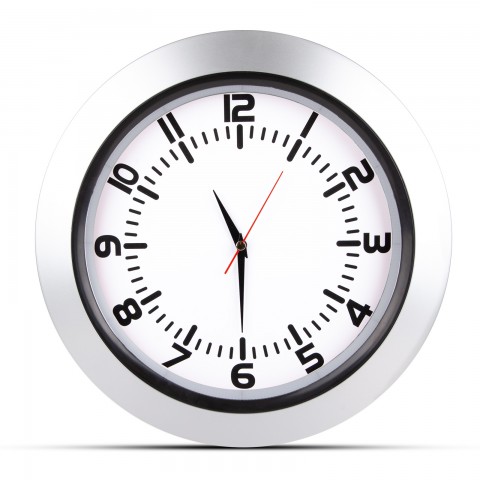 UMAY GÜMÜŞ PLASTİK KASA DUVAR SAATİ (350 MM)