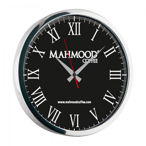 NEPTÜN091 SİYAH-GÜMÜŞ METAL DUVAR SAATİ(350 MM)