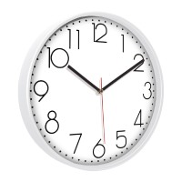 PAN164 BEYAZ PLASTİK ÇERÇEVE DUVAR SAATİ (380 MM)