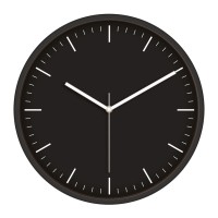 MİMAS186 SİYAH PLASTİK KASA DUVAR SAATİ (380 MM)