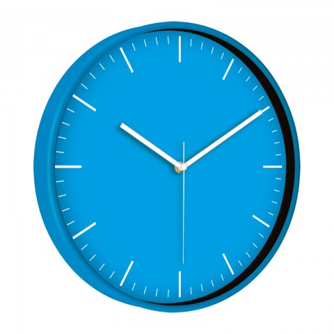 MİMAS186 MAVİ PLASTİK KASA DUVAR SAATİ (380 MM)