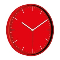 MİMAS186 KIRMIZI PLASTİK KASA DUVAR SAATİ (380 MM)