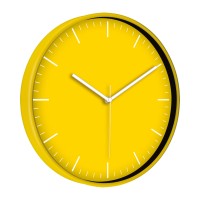 MİMAS186 SARI PLASTİK KASA DUVAR SAATİ (380 MM)