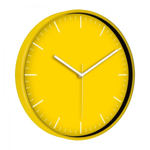 MİMAS186 SARI PLASTİK KASA DUVAR SAATİ (380 MM)