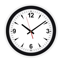 SEDNA526 SİYAH-BEYAZ BRİSTOL KADRAN DUVAR SAATİ (480 MM)