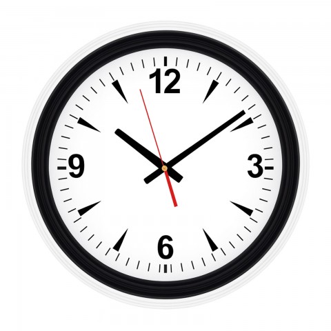 SEDNA526 SİYAH-BEYAZ BRİSTOL KADRAN DUVAR SAATİ (480 MM)