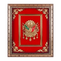 SALTANAT KIRMIZI OSMANLI ARMASI KABARTMALI TABLO SALTANAT KIRMIZI OSMANLI ARMASI KABARTMALI TABLO