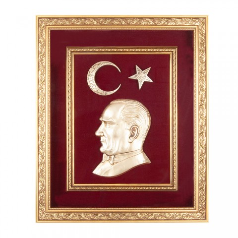 ÖNCÜ KIRMIZI ATATÜRK KABARTMALI TABLO